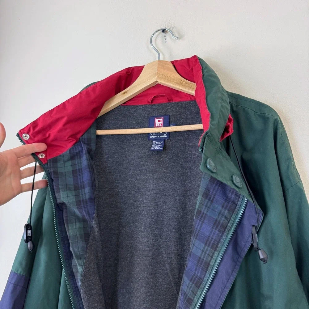 Vintage Chaps Ralph Lauren Green Zip Up Green Light Jacket - XL